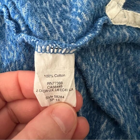 J Crew Mens Shirt Medium Blue Pullover Long Sleeve Crew Neck Outdoor Cotton - Picture 9 of 12